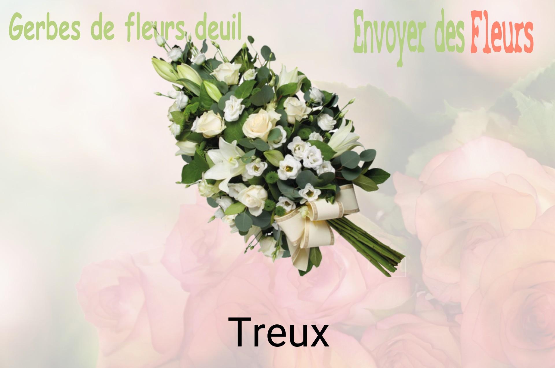 Gerbe de fleurs de deuil livrée à Treux